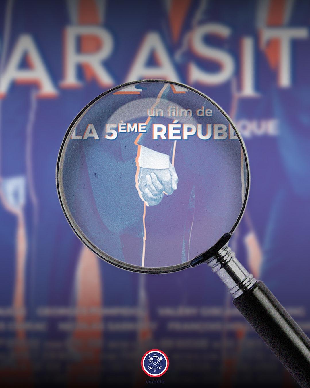 Détail de Affiche parasites par Marc Lafon risographie présidents français