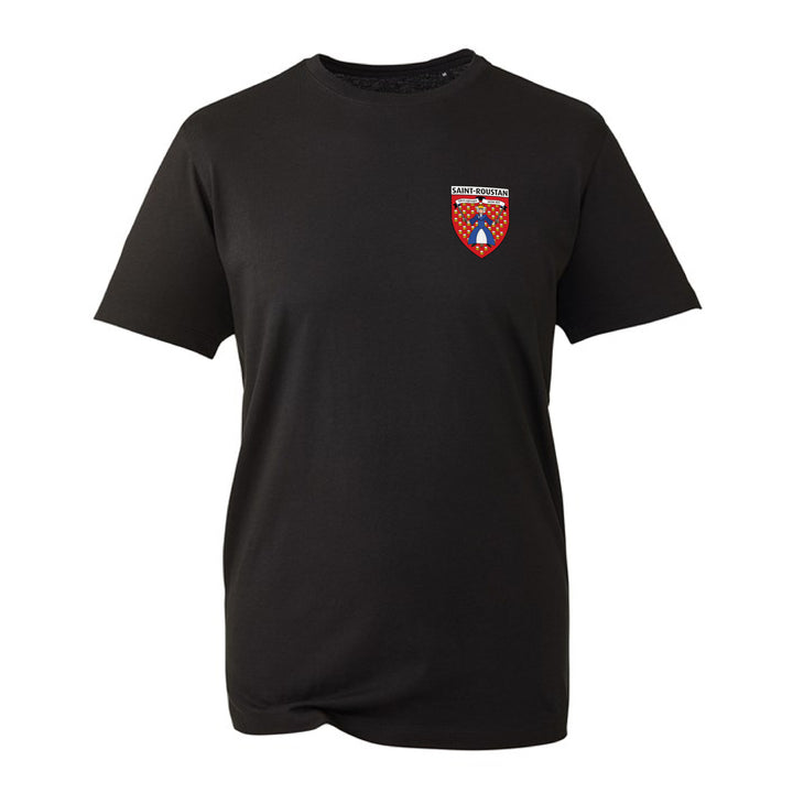 Tshirt noir motif blason de Saint-Roustan 
