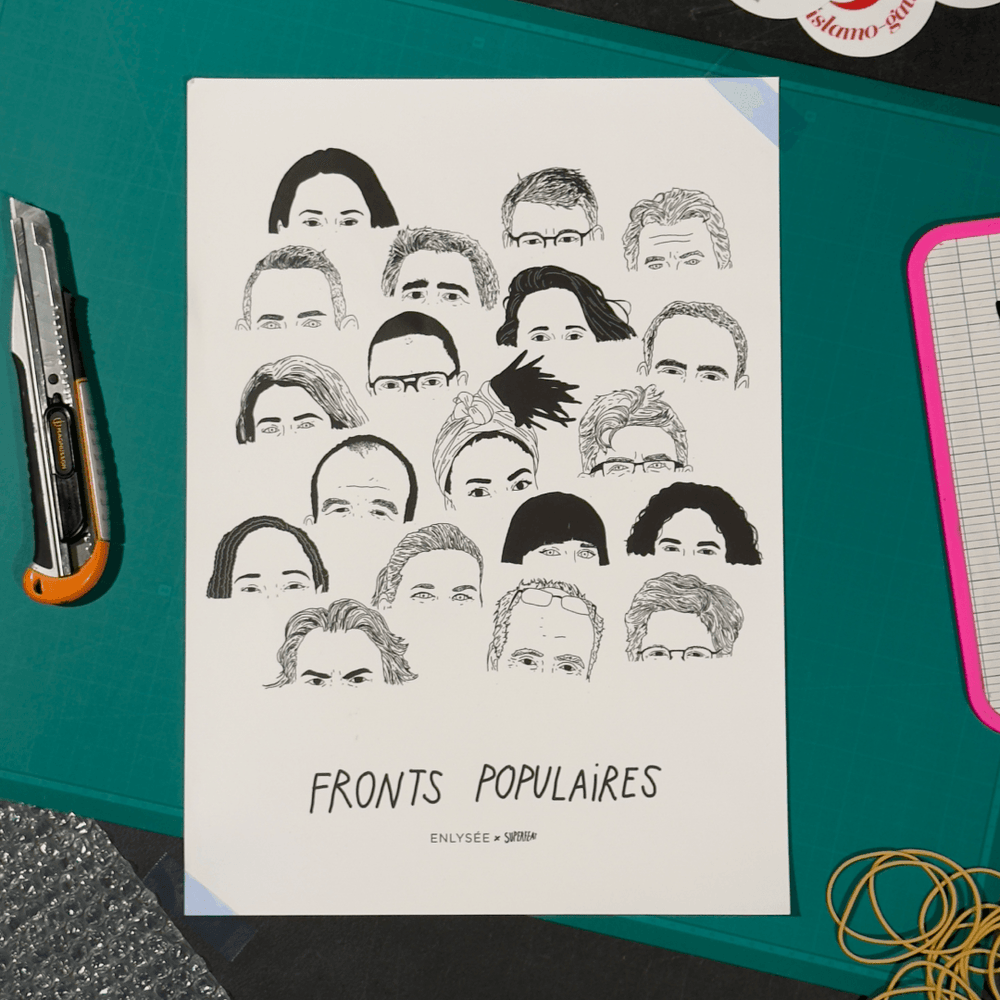 Tutoriel 1 personnaliser Poster des Fronts Populaires dessiné par Superfeat