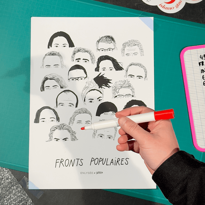 Tutoriel2 personnaliser Poster des Fronts Populaires dessiné par Superfeat