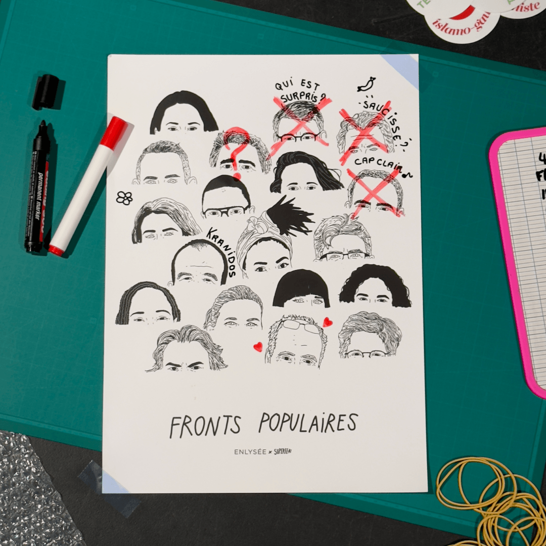 Tutoriel 4 personnaliser Poster des Fronts Populaires dessiné par Superfeat