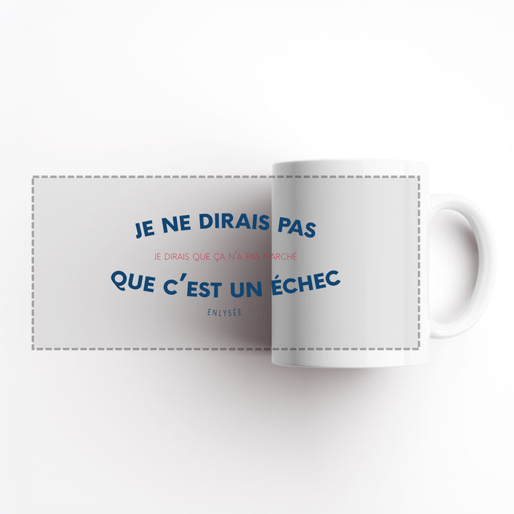 vue dépliée du mug " je ne dirais pas que c&