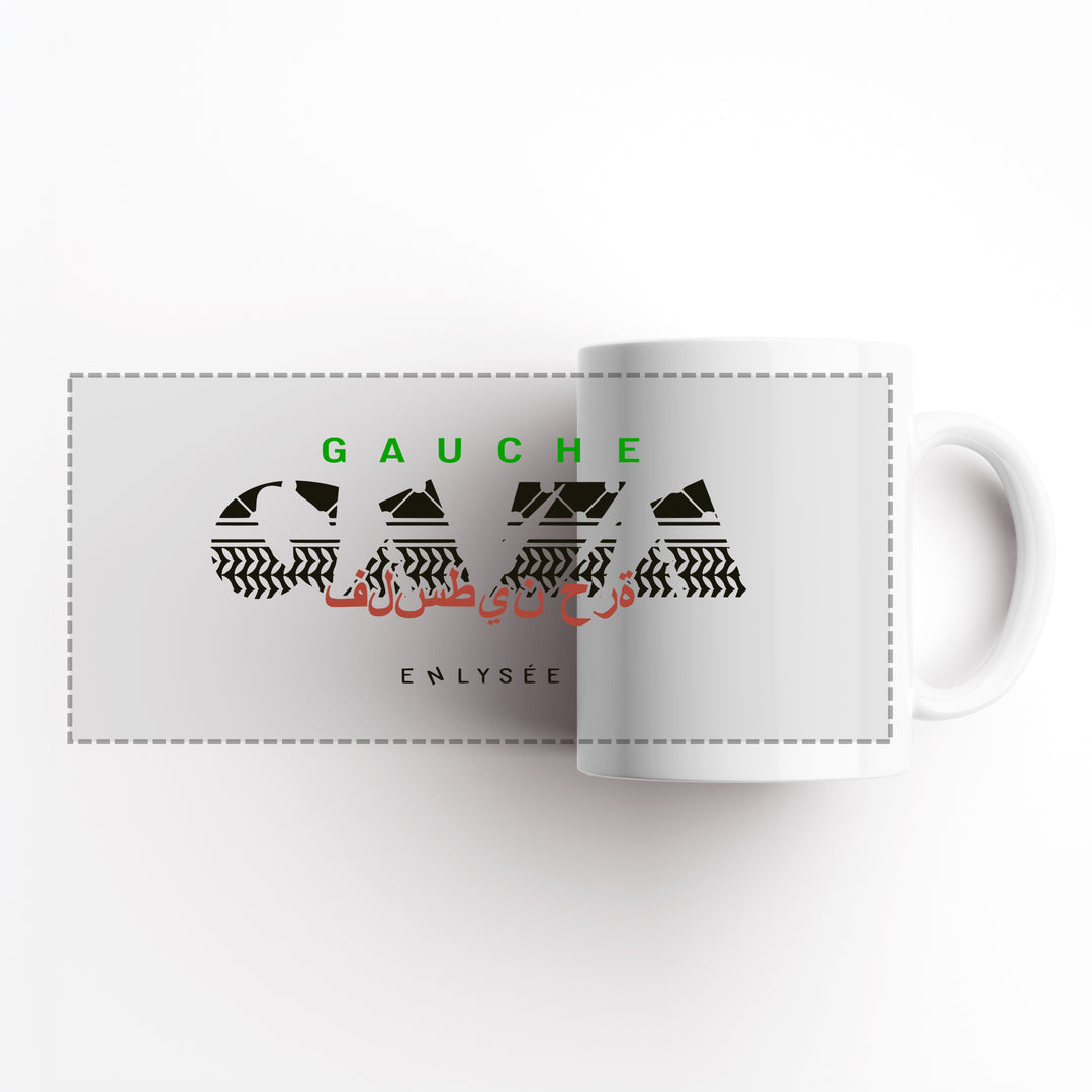 vue déplié du mug de la gauche gaza