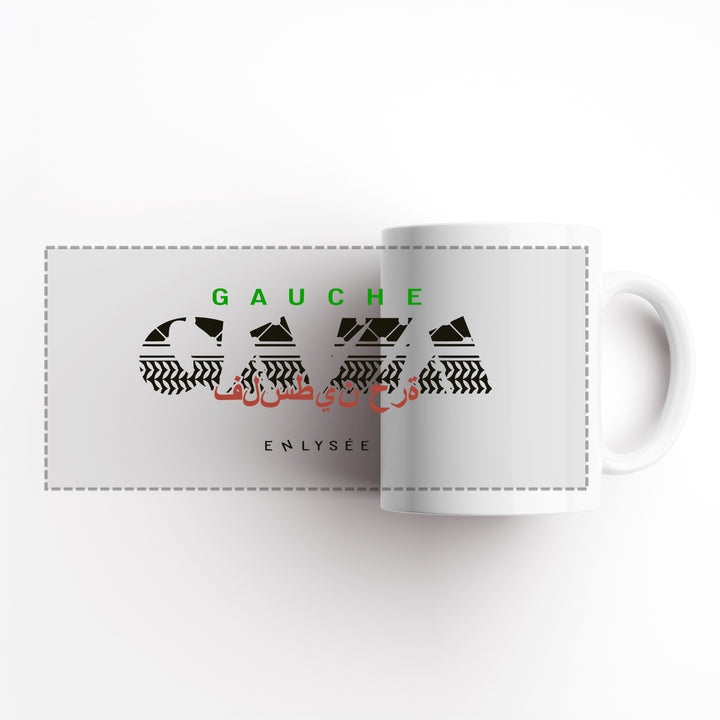 vue déplié du mug de la gauche gaza