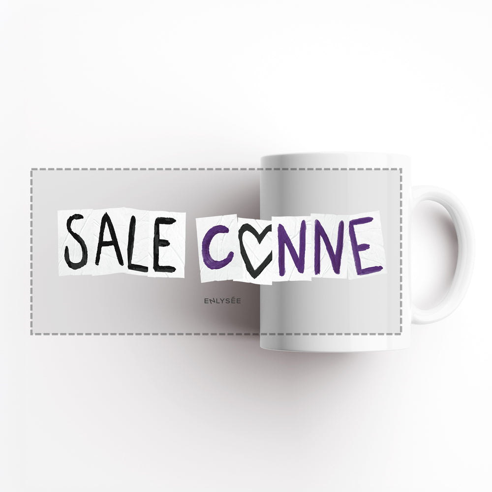 vue déplié du mug sale conne