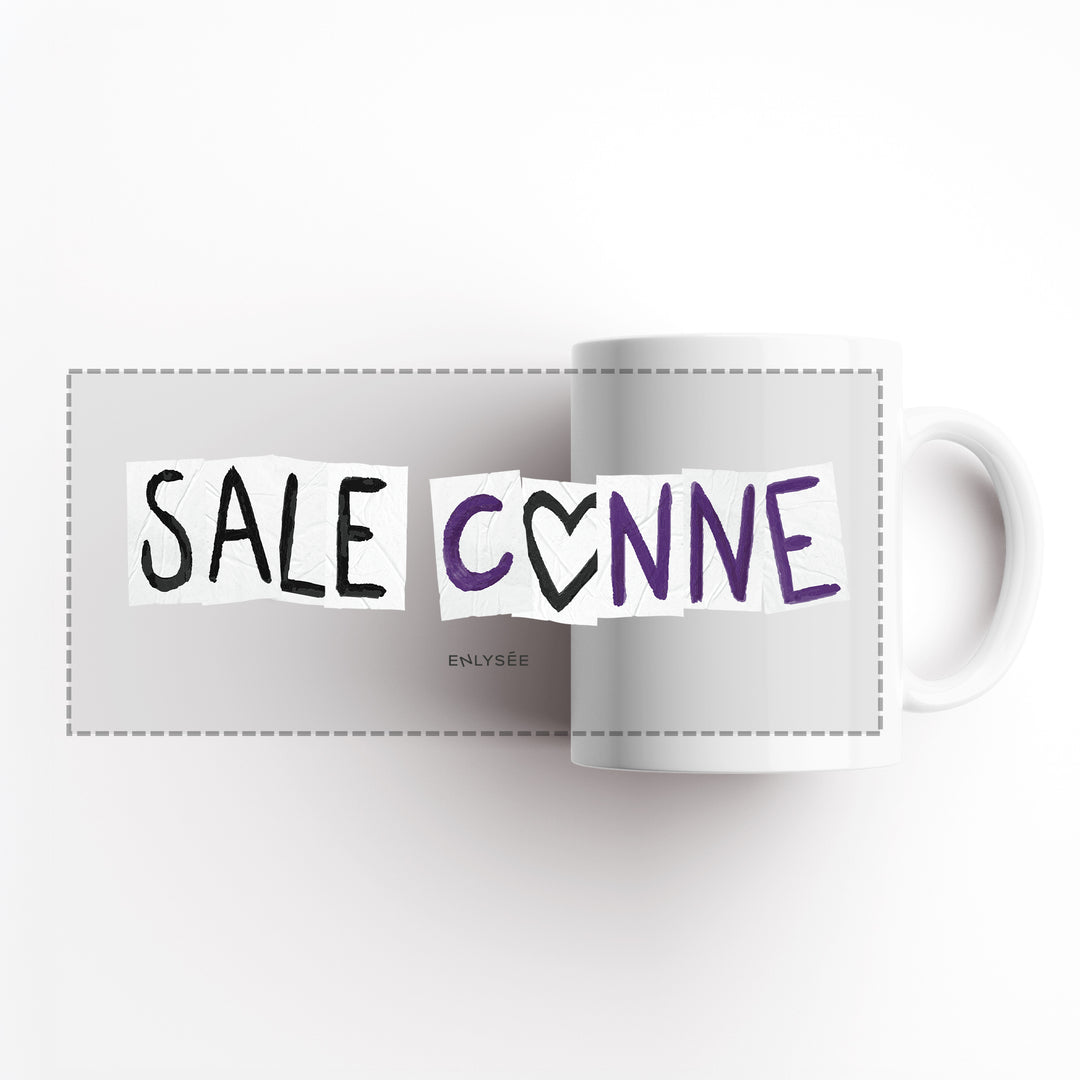 vue déplié du mug sale conne