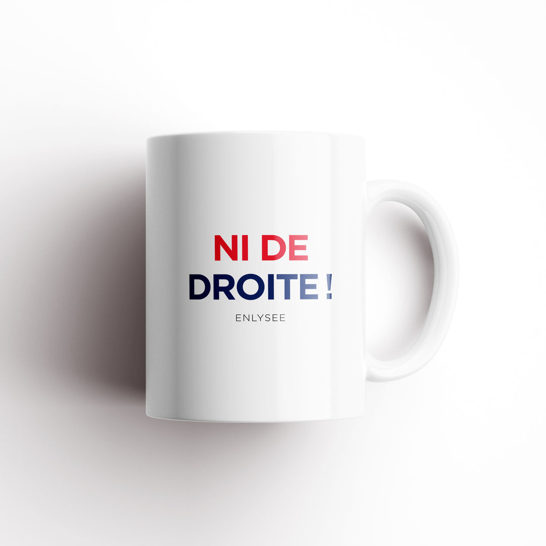vue de profil du mug ni de droite, ni de gauche