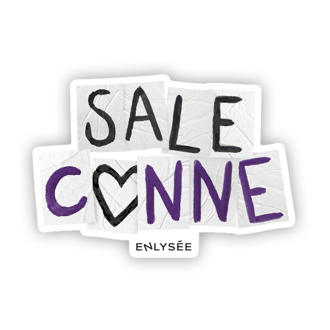 Mock up du sticker de la Sale Conne
