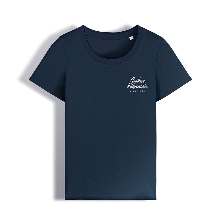 le t-shirt coupe femme de la gauloise réfractaire en bleu foncé