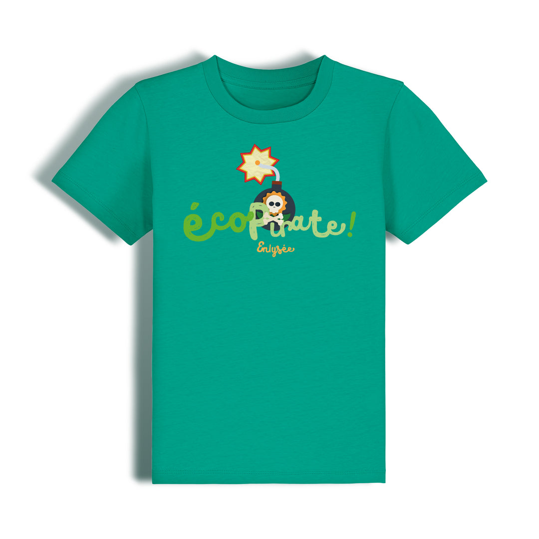 le t-shirt enfant de l'éco-pirate en vert