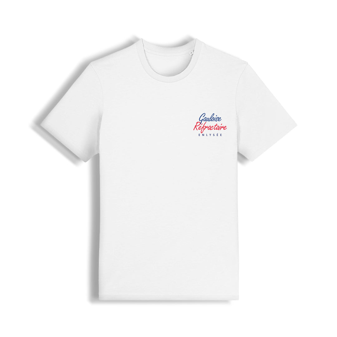 le t-shirt coupe unisexe de la gauloise réfractaire en blanc