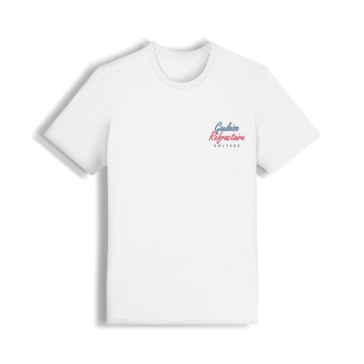 le t-shirt coupe unisexe de la gauloise réfractaire en blanc