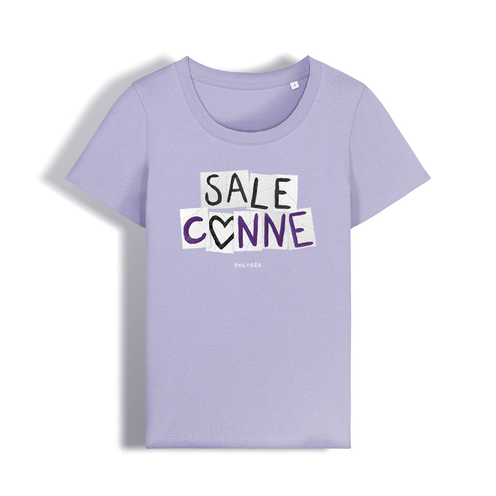 le t-shirt coupe femme des sales connes en lavande