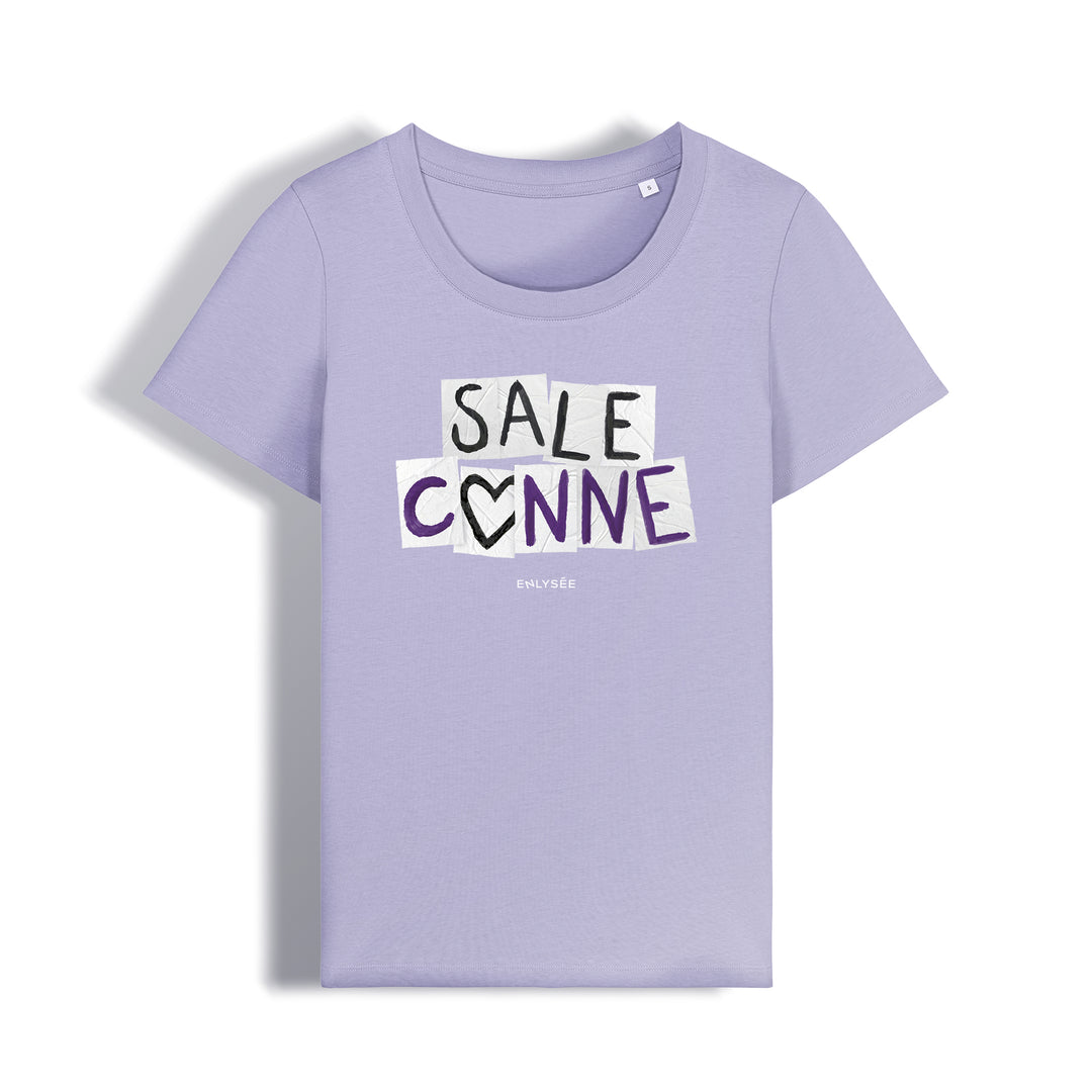 le t-shirt coupe femme des sales connes en lavande