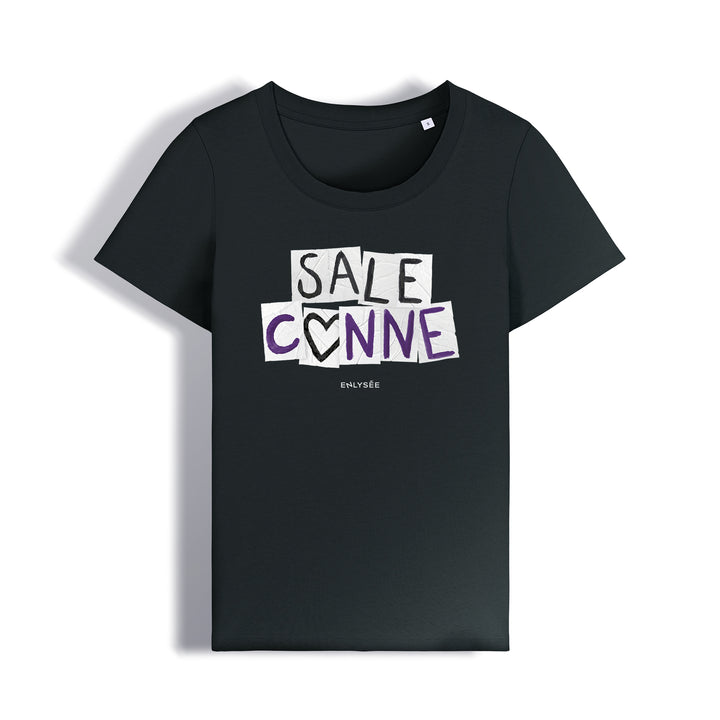 le t-shirt coupe femme des sales connes en noir