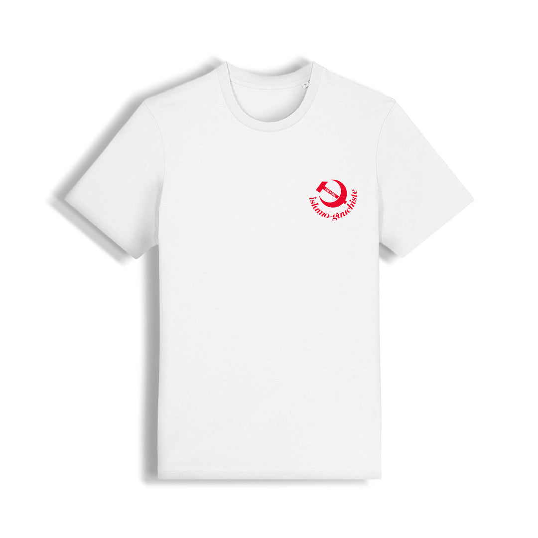 le t-shirt coupe unisexe de l'islamo-gauchiste en blanc