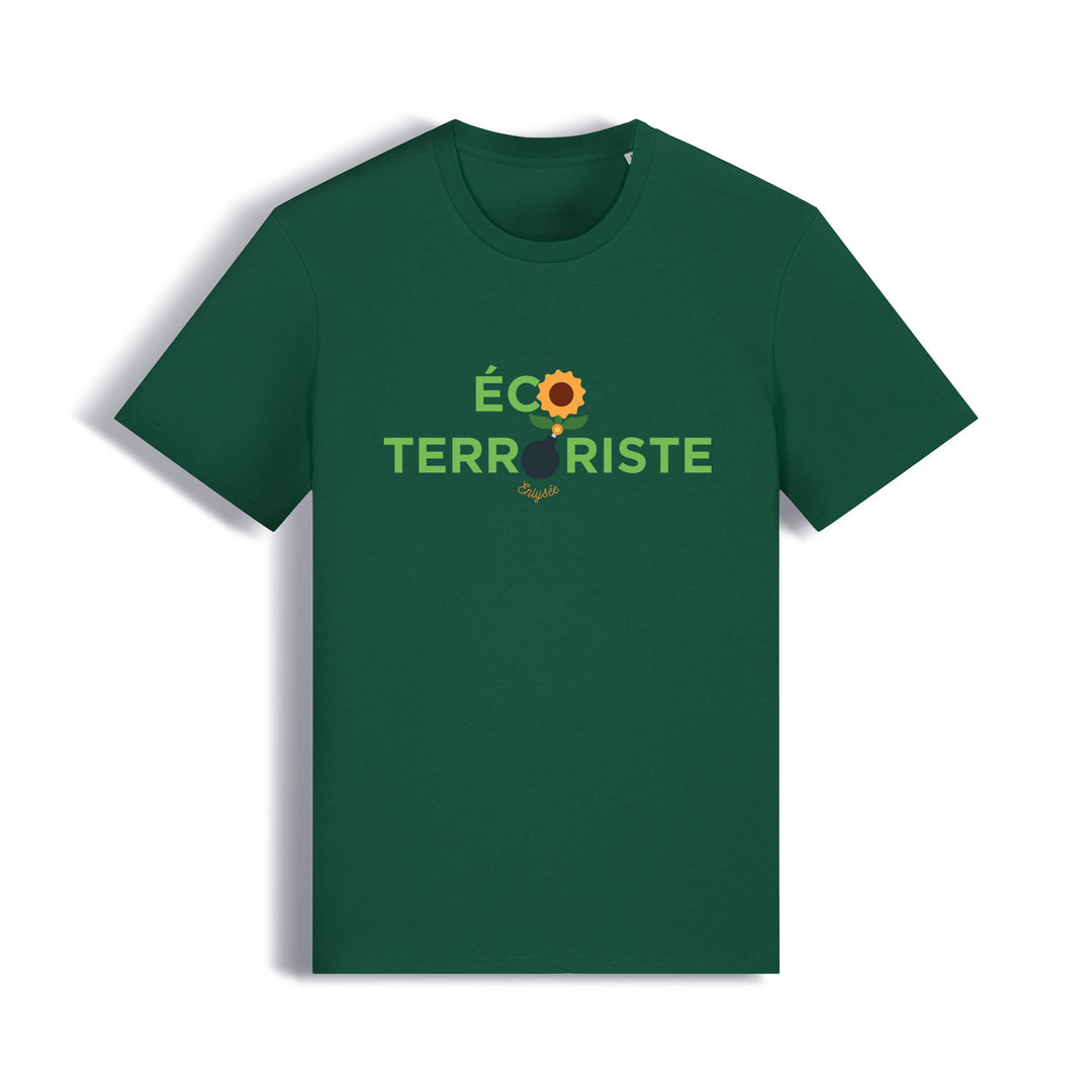 le t-shirt coupe unisexe de l'éco-terroriste en vert