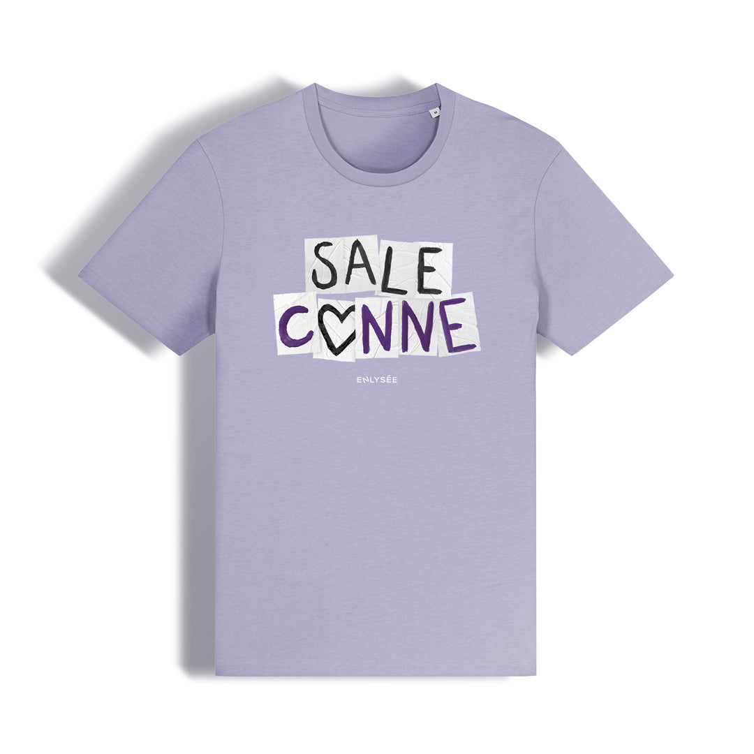 le t-shirt coupe unisexe des sales connes en lavande